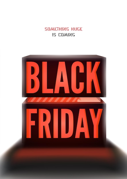 Black friday coming soon vector poster template