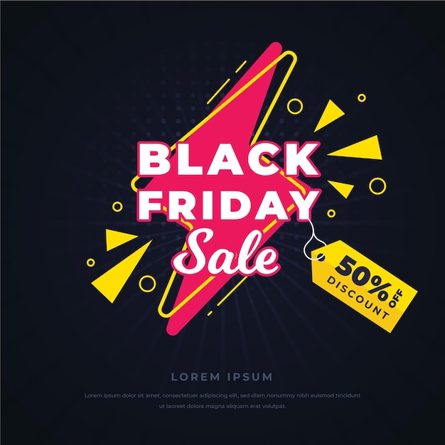 Black friday concept in flat design