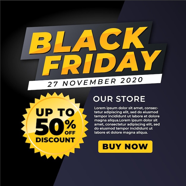 Black friday concept in flat design