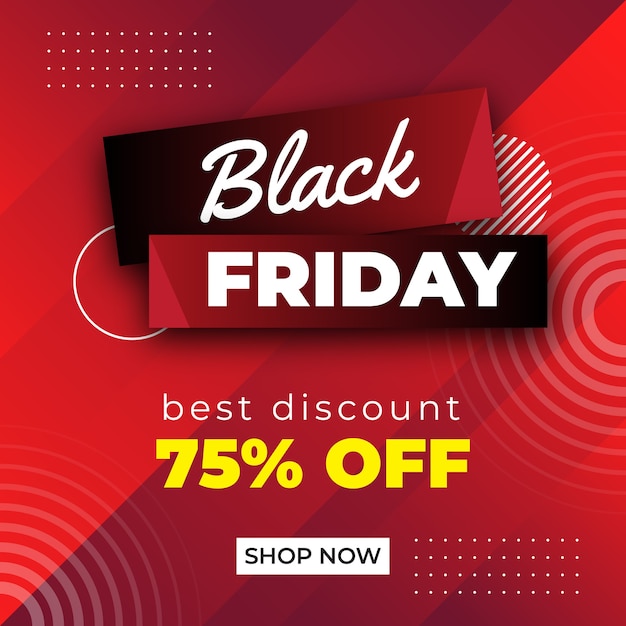 Black friday concept with flat design background