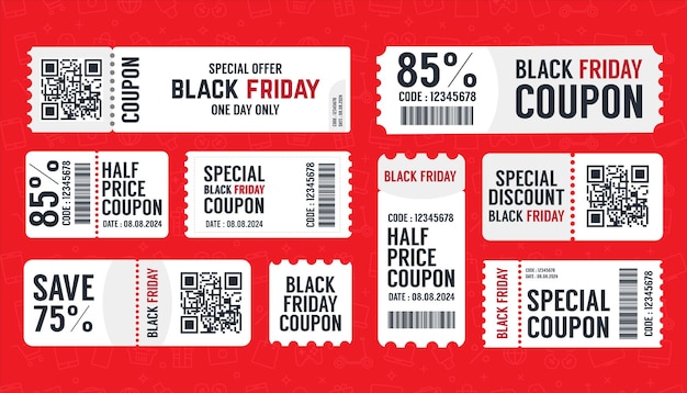 Black Friday coupon with sale advertising style On elegant Background