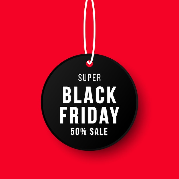 Black Friday creative template on flat design