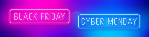 Black Friday and Cyber Monday Sale neon sign