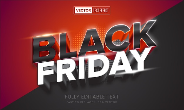 Black Friday editable text effect