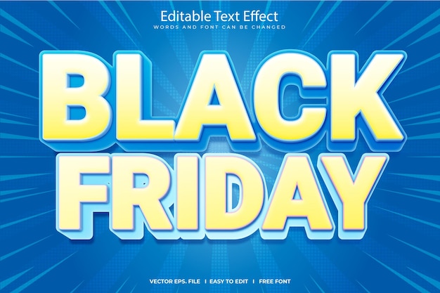 Black Friday editable text effect