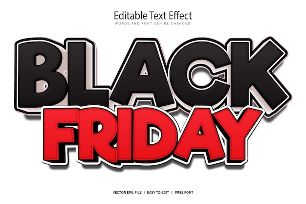 Black Friday editable text effect