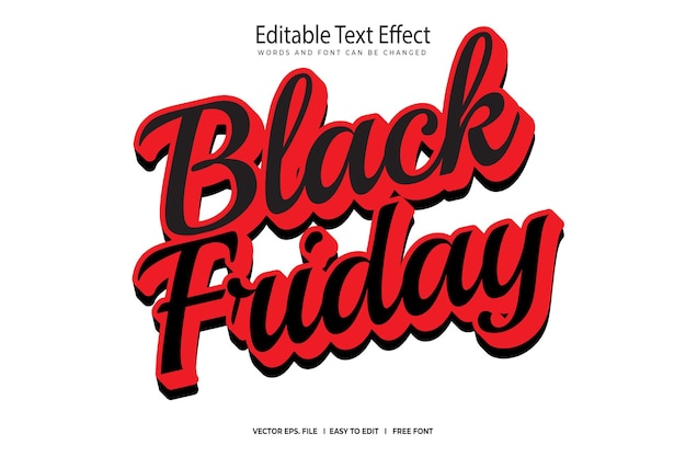 Black Friday editable text effect