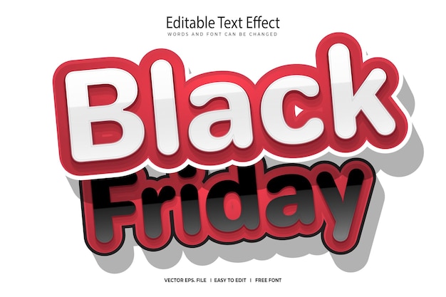 Black Friday editable text effect