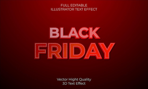 Black friday editable text style effect Premium Vector