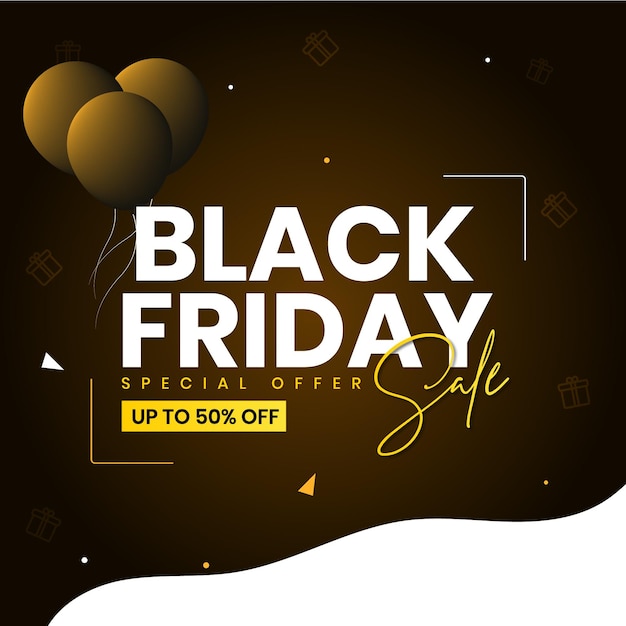 Black Friday exclusive offer promotional social media template