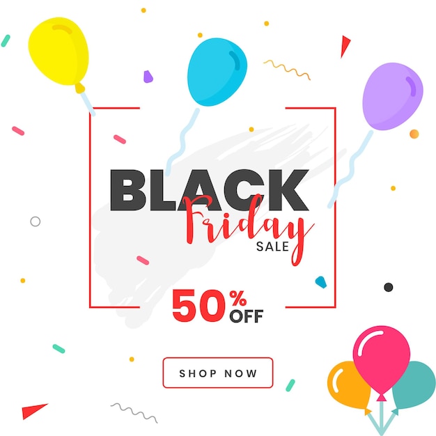 Black Friday exclusive offer promotional social media template