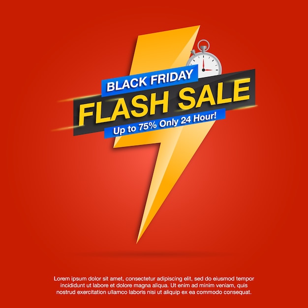 Black friday flash sale banner