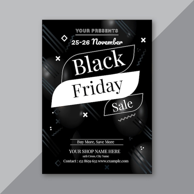 Black Friday Flyer Template Design