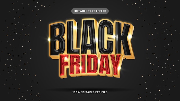 Black Friday gold Text Effect