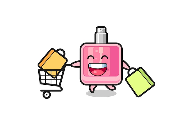 Black Friday illustration with cute perfume mascot , cute style design for t shirt, sticker, logo element