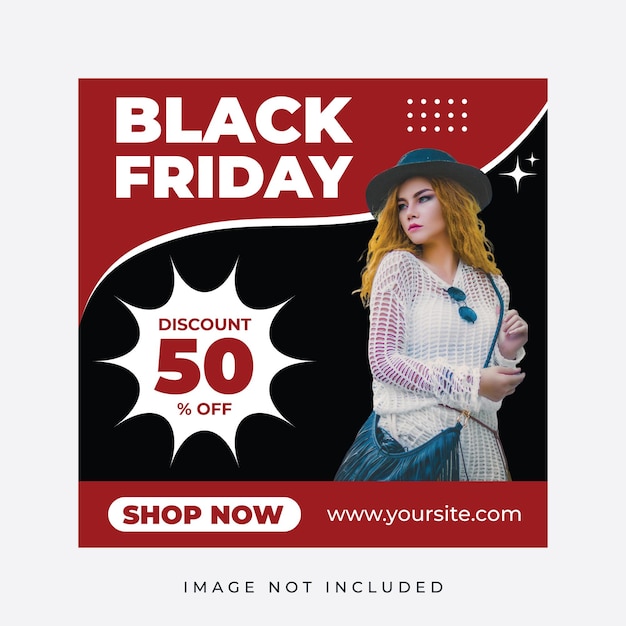 Vector black friday instagram post template