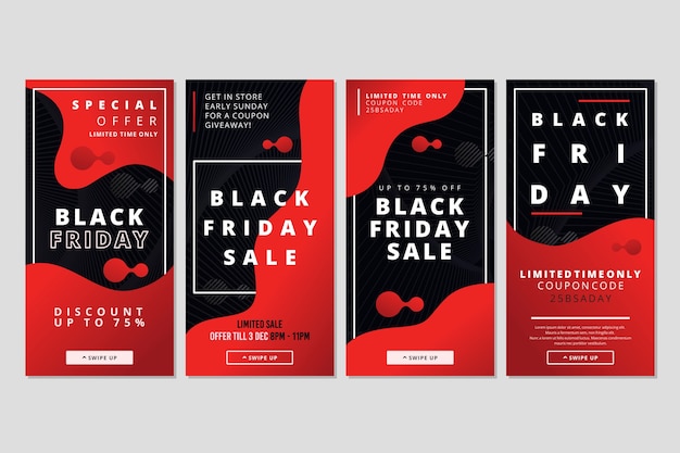 Black friday instagram stories collection