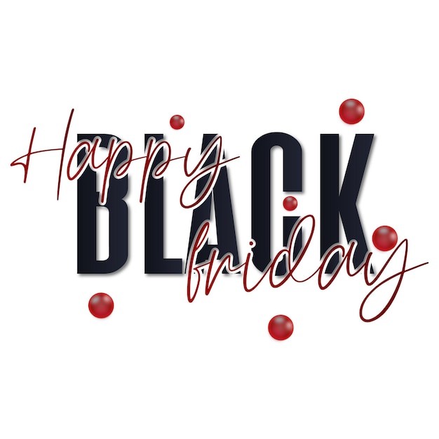 Black Friday Modern minimal design with black and Red typography. Black Friday Sale banner.