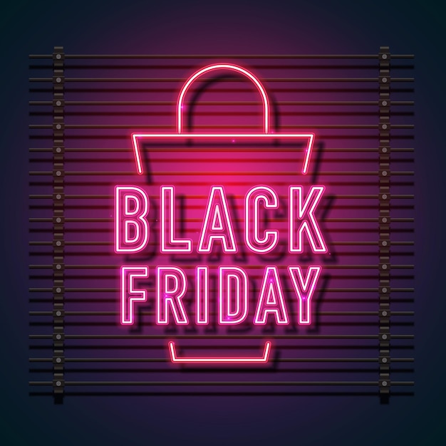 Black friday neon sign