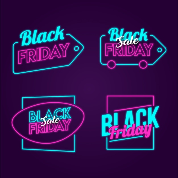 Black Friday Neon Sticker