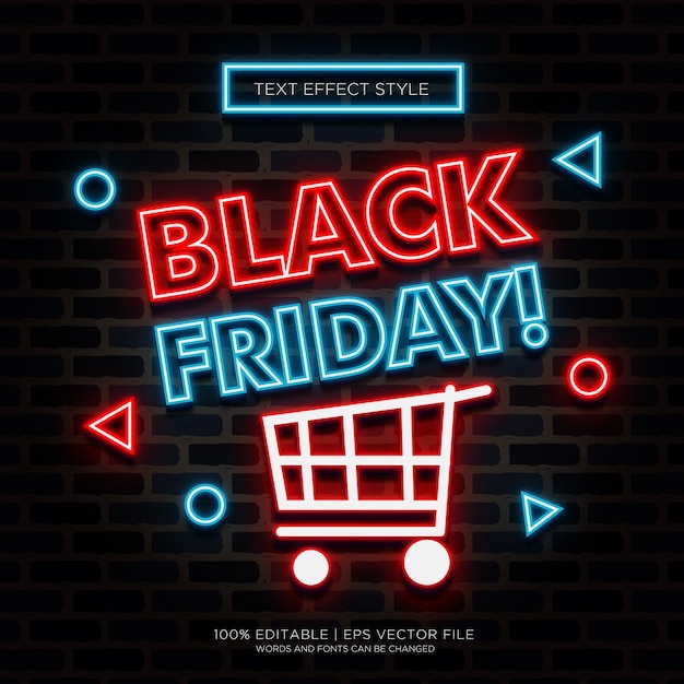 BLACK FRIDAY NEON TEXT EFFECTS