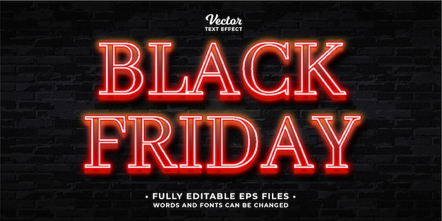 black friday night event text effect editable eps cc words and fonts can be changed