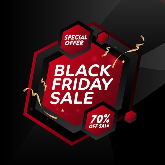 black friday offers banner design template illustration