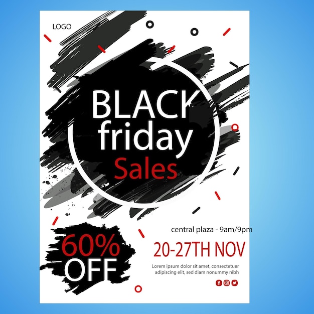 Vector black friday poster a4