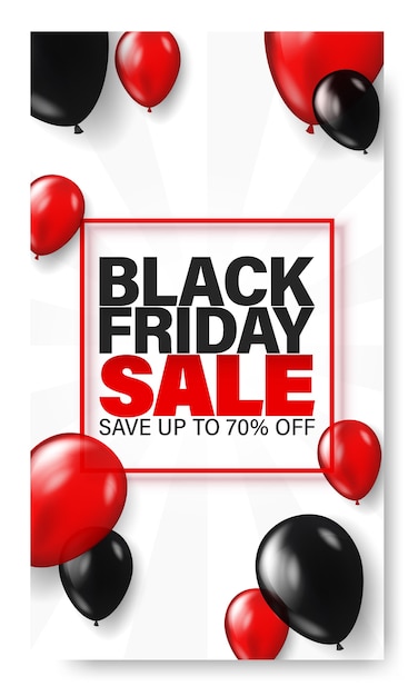 Black friday poster template for web.