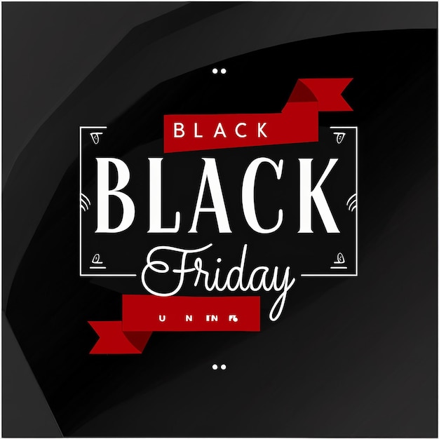 Vector a black friday poster with a red and black background