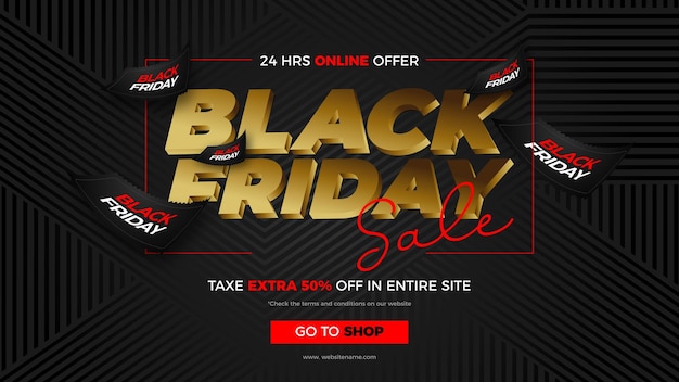 black friday promotion banner design with modern design