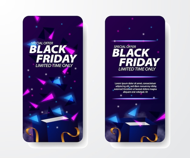 black friday promotion with neon color