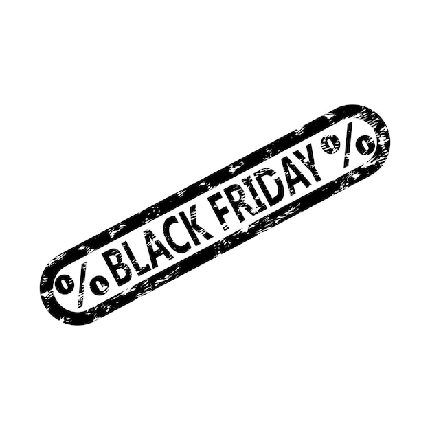 Black friday rubber stamp isolated on white