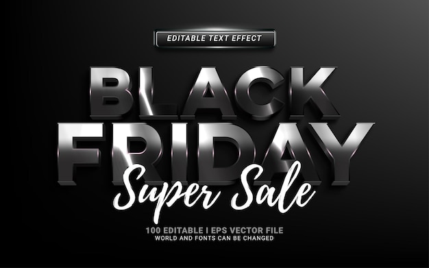 Black friday sale 3d style text effect