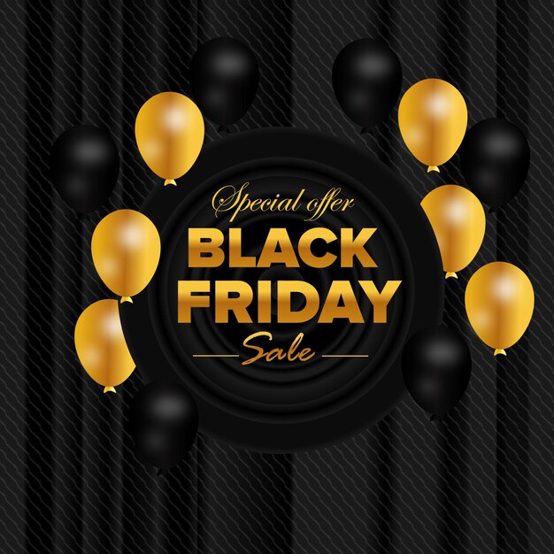 Black Friday sale  background premium vector