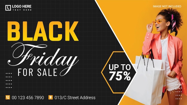 Black friday sale banner background