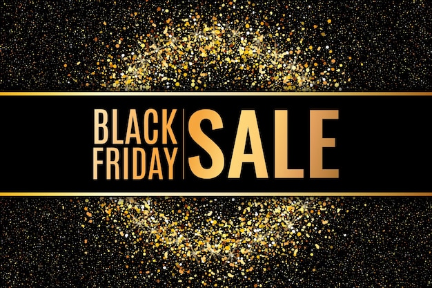 Black friday sale banner Black Friday phrase on dark Background Vector illustration