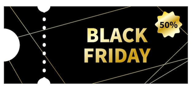 Black Friday sale banner in coupon type.