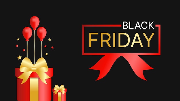 Black Friday Sale banner design template vector illustration.