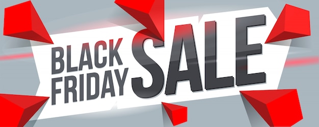 Black friday sale banner design.