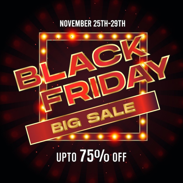 Black friday sale banner design