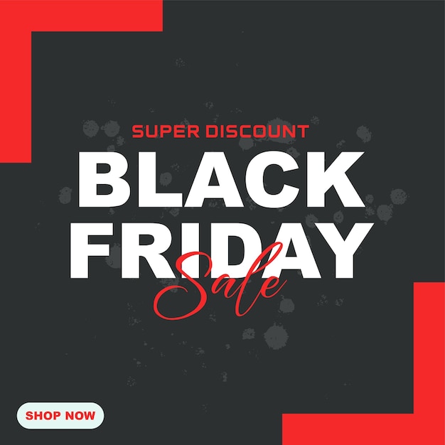 Black friday sale banner in modern style