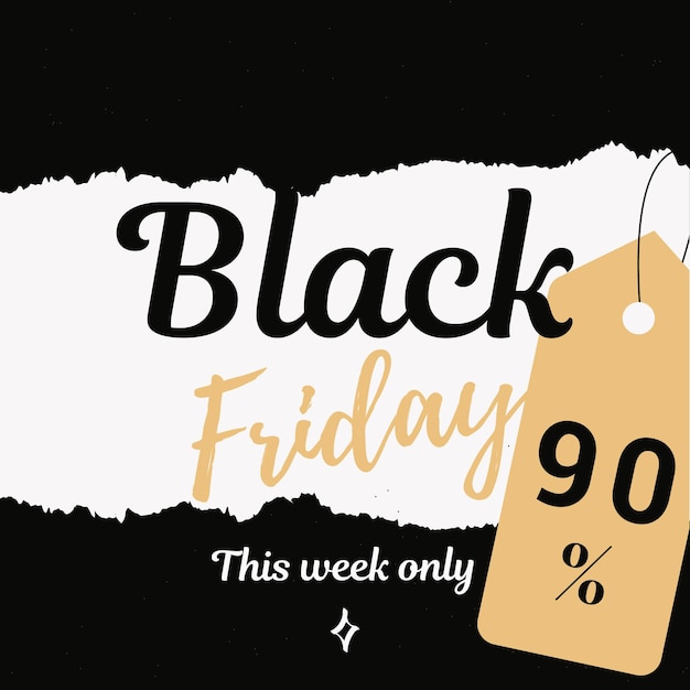 Black friday sale banner post templates for social media