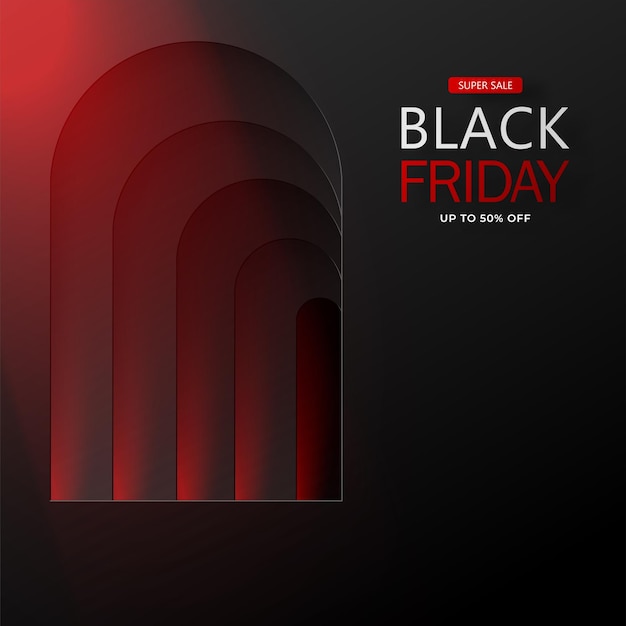 Black Friday Sale Banner poster logo on dark background