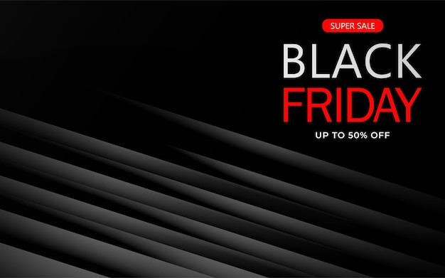 Black Friday Sale Banner poster logo on dark background