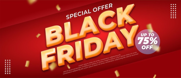 Black friday sale banner promotion template