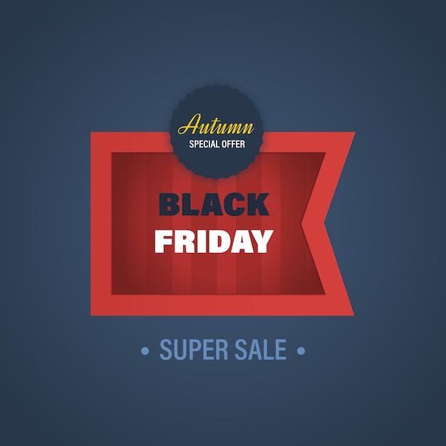 Black Friday sale banner template Autumn special offers