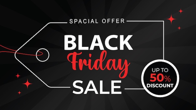 Vector black friday sale banner template background vector illustration