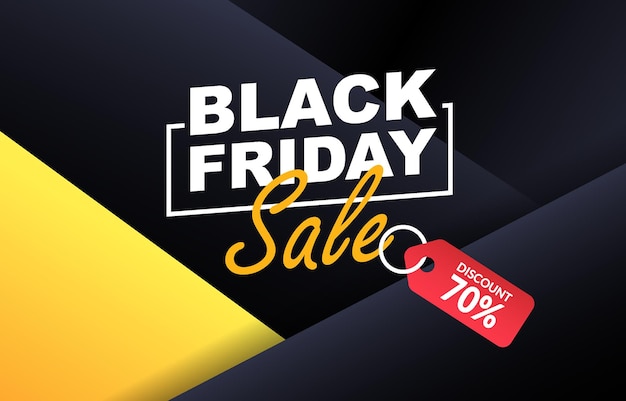 black friday sale banner template design illustration