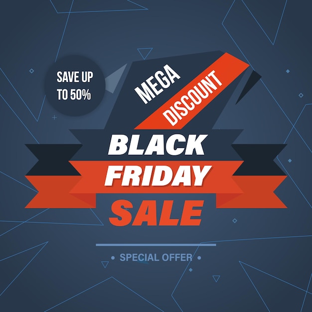 Black Friday Sale Banner Template Special system of discounts